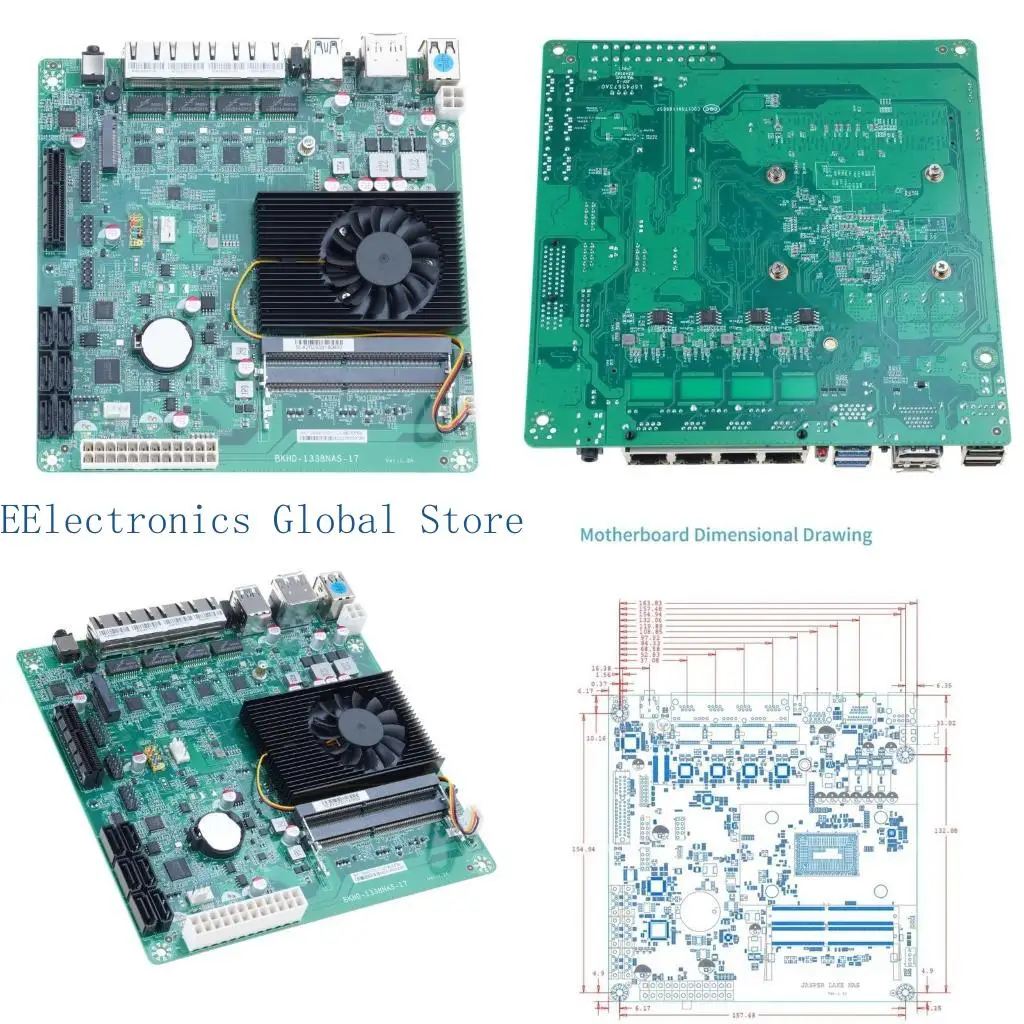 

462b высокая скорость N5105 Mainboard для маршрутизации NAS Double M.2 слоты
