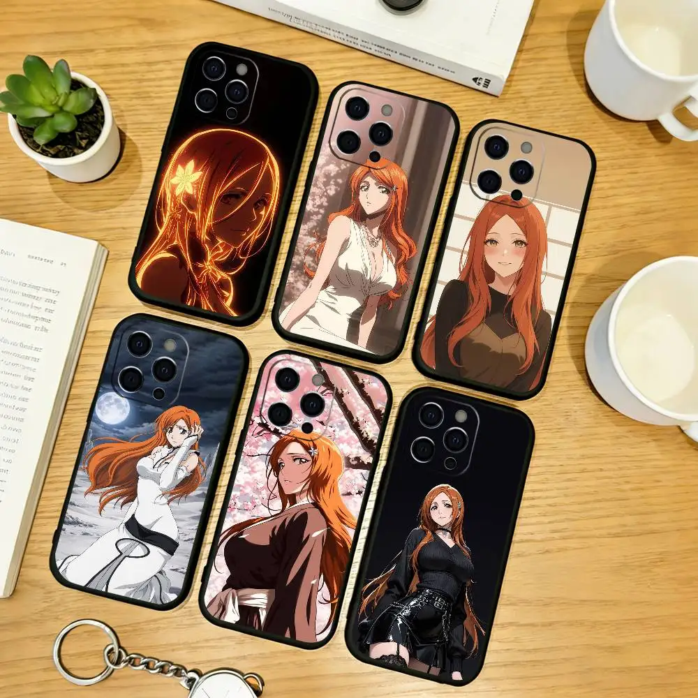 

Anime B-Bleach O-Orihime Inoue Phone Case Silicone Soft For IPhone 17 16 15 14 13 12 11 X XR Plus Pro Max Plus