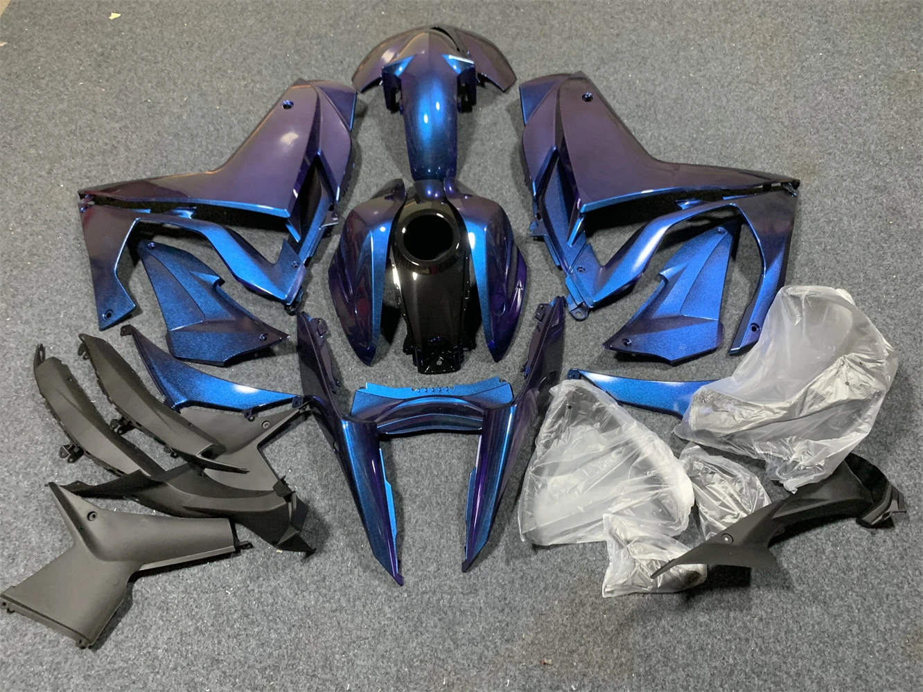 Motorcycle Fairing Kit fits to Yamaha R25 15 16 17 18 year R3 2015 2016 2017 2018 Fairing Purple blue motorcycle housing