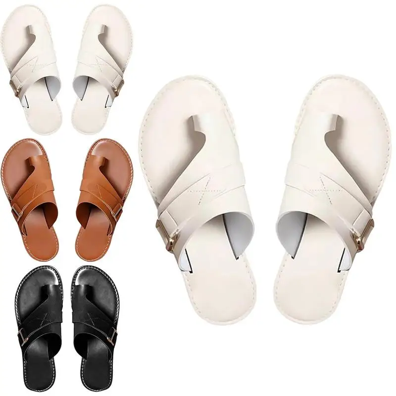 Summer Roman Slippers for Women Belt Buckle Shoes Lady Women's Sandals Slipper Beach Slippers Fashion Suitable Indoor Outdoor