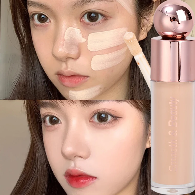 Moisturizing Liquid Concealer Stick Lasting Matte Waterproof Foundation Cream Full Coverage Brighten Face Blush Makeup Cosmetics