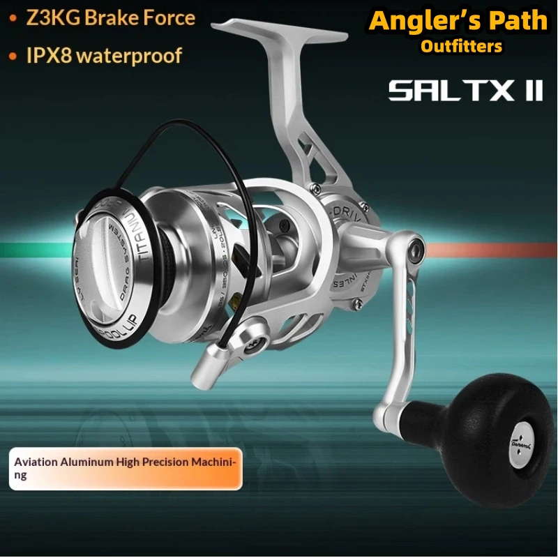 Cadence Saltxii Full Metal Cnc Machined Spinning Reel Saltwater Resistant Deep Sea Boat Fishing Slow Jigging For Tuna Gt Fishing
