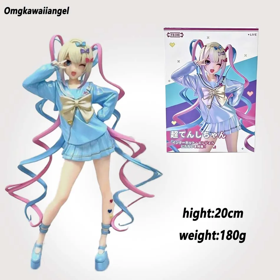 Heiß begehrte Needy Girl Overdose Anime-Figur mit Katze, Actionfiguren, Virtual Uploader, PVC-Sammlermodell, Ornamente