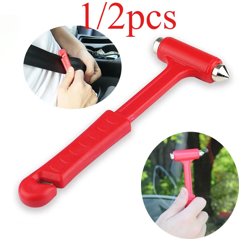 Two-in-One Emergency Car Safety Hammers Seat Belt Cutter Window Breaking Hammer Portable Car Emergent Rescue Escape Tools