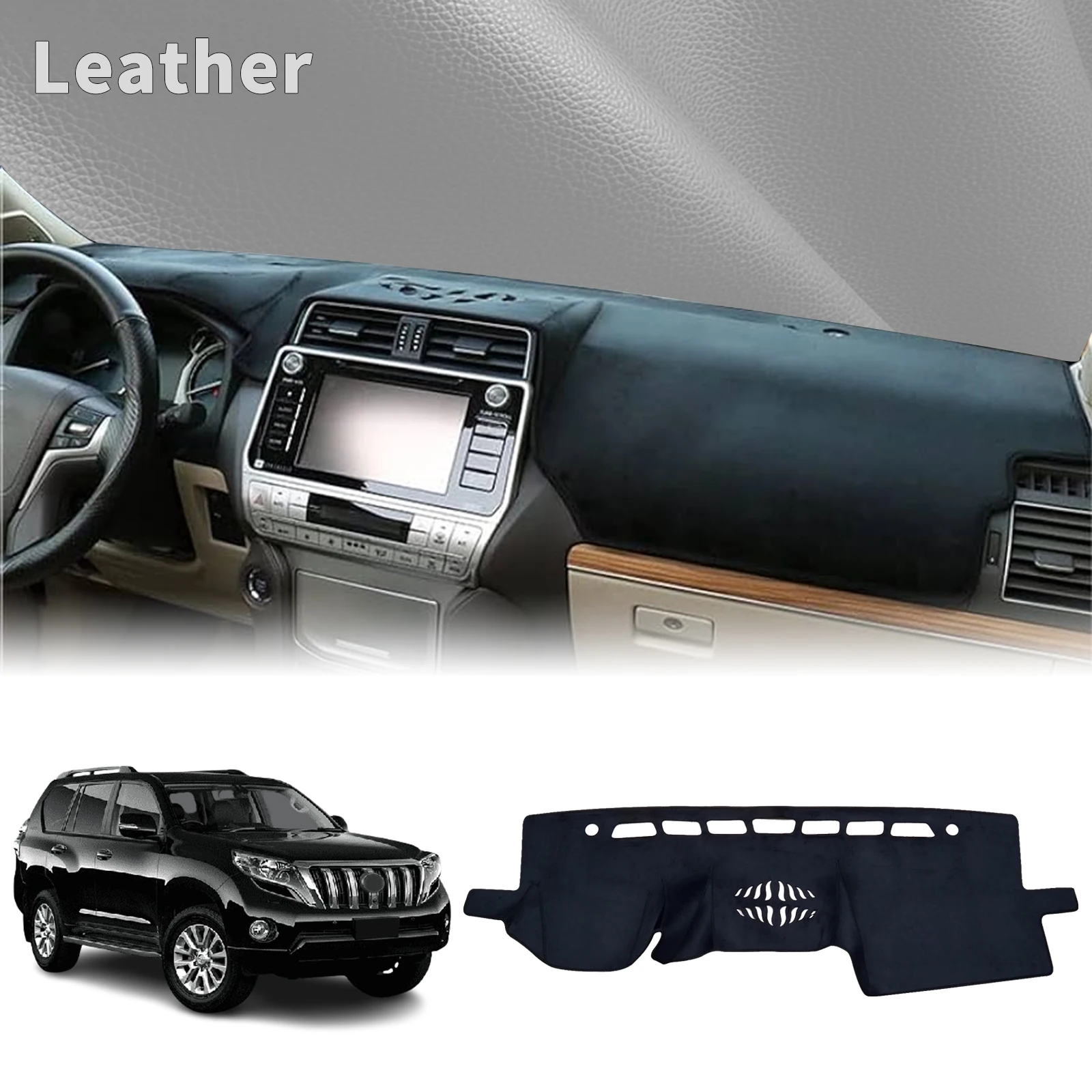 

fit for Toyota Land Cruiser Prado 2010-2020 150 J150 Dashmat Dashboard Cover Pad DashMat Sunshade Protective Carpet Accessories