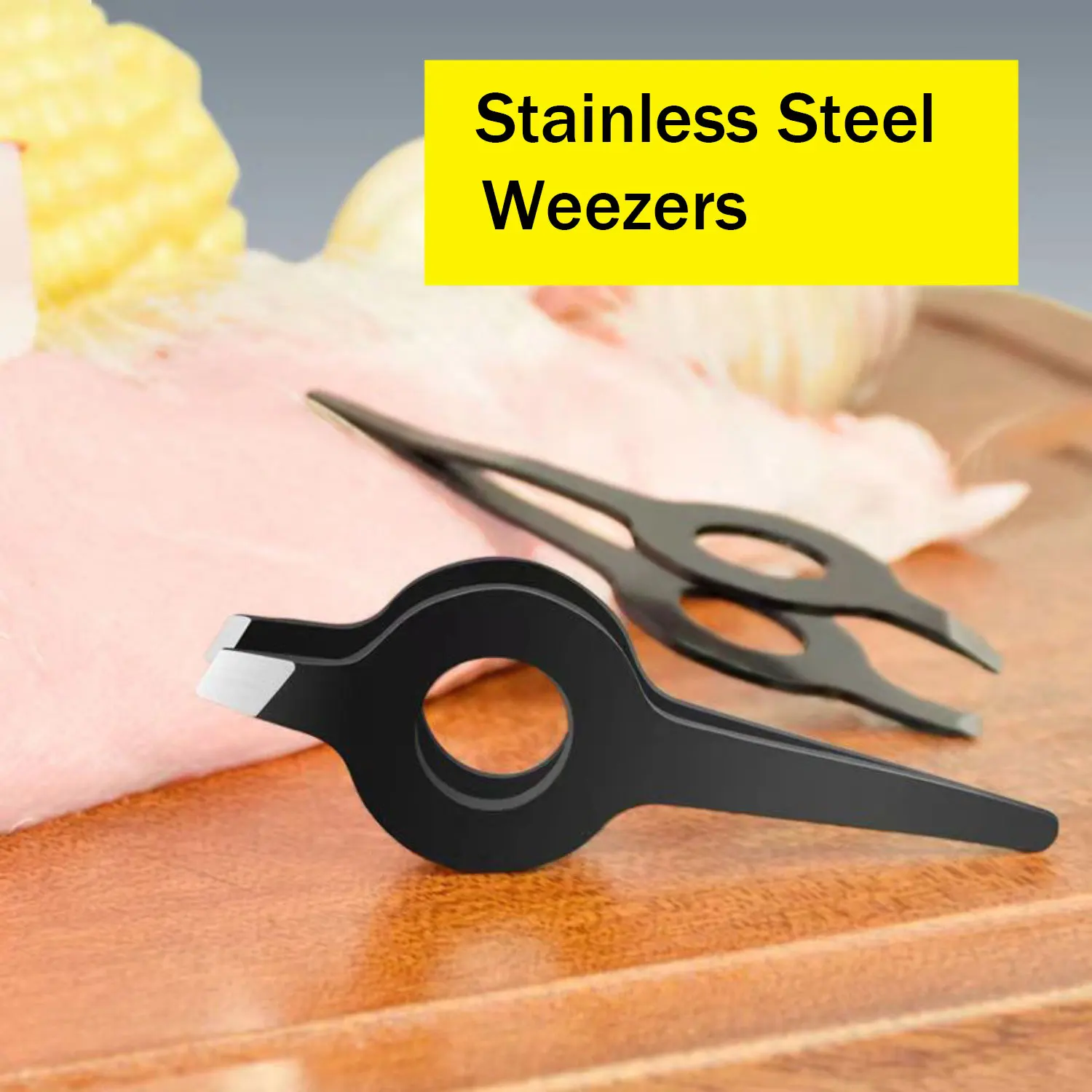 豚毛バリカン斜めピンセット中空ハンドル付きプロフェッショナル眉毛顔の毛リムーバー実用的な美容ツール私のため