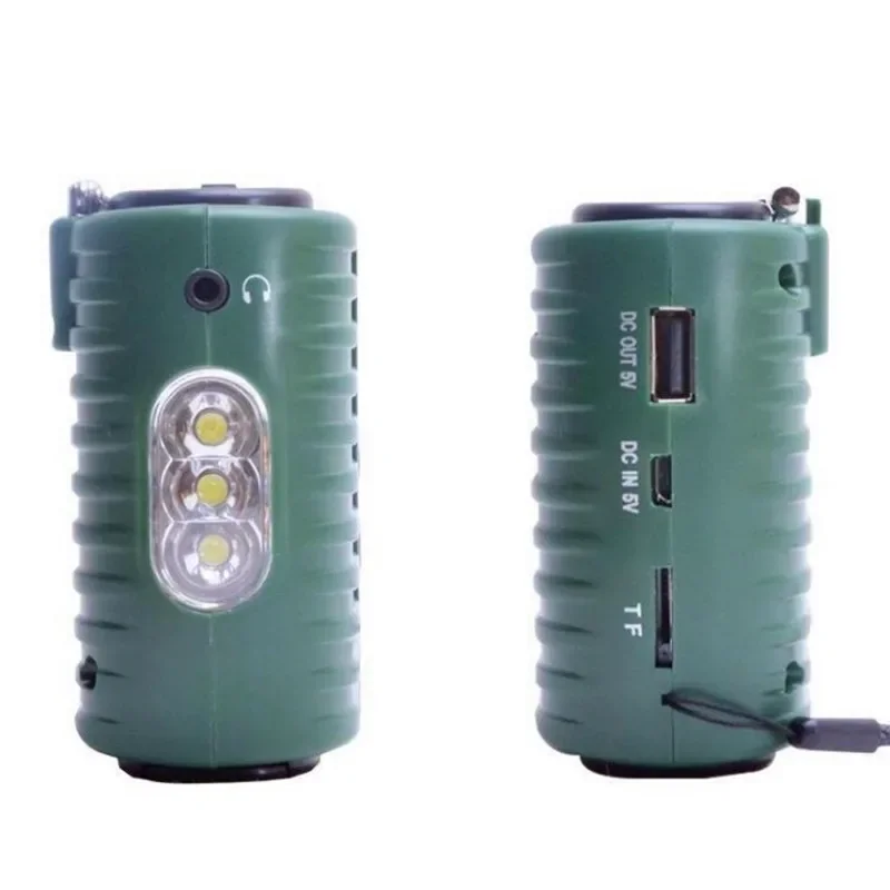 المحمولة AM راديو FM مصباح ليد USB شاحن الهاتف الطاقة الشمسية اليد هزة بطارية ليثيوم تعمل بالطاقة بنك الطاقة في الهواء الطلق مع مكبر الصوت