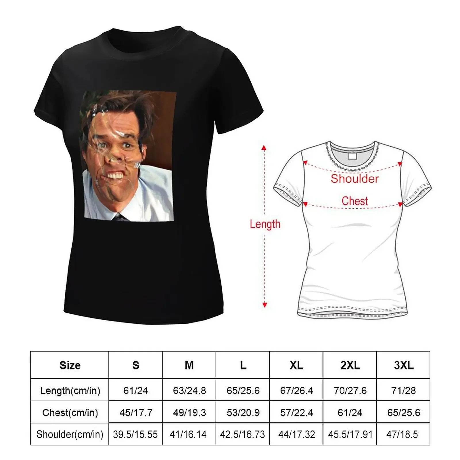 jim carrey meme T-shirt lady clothes funny clothes for Women