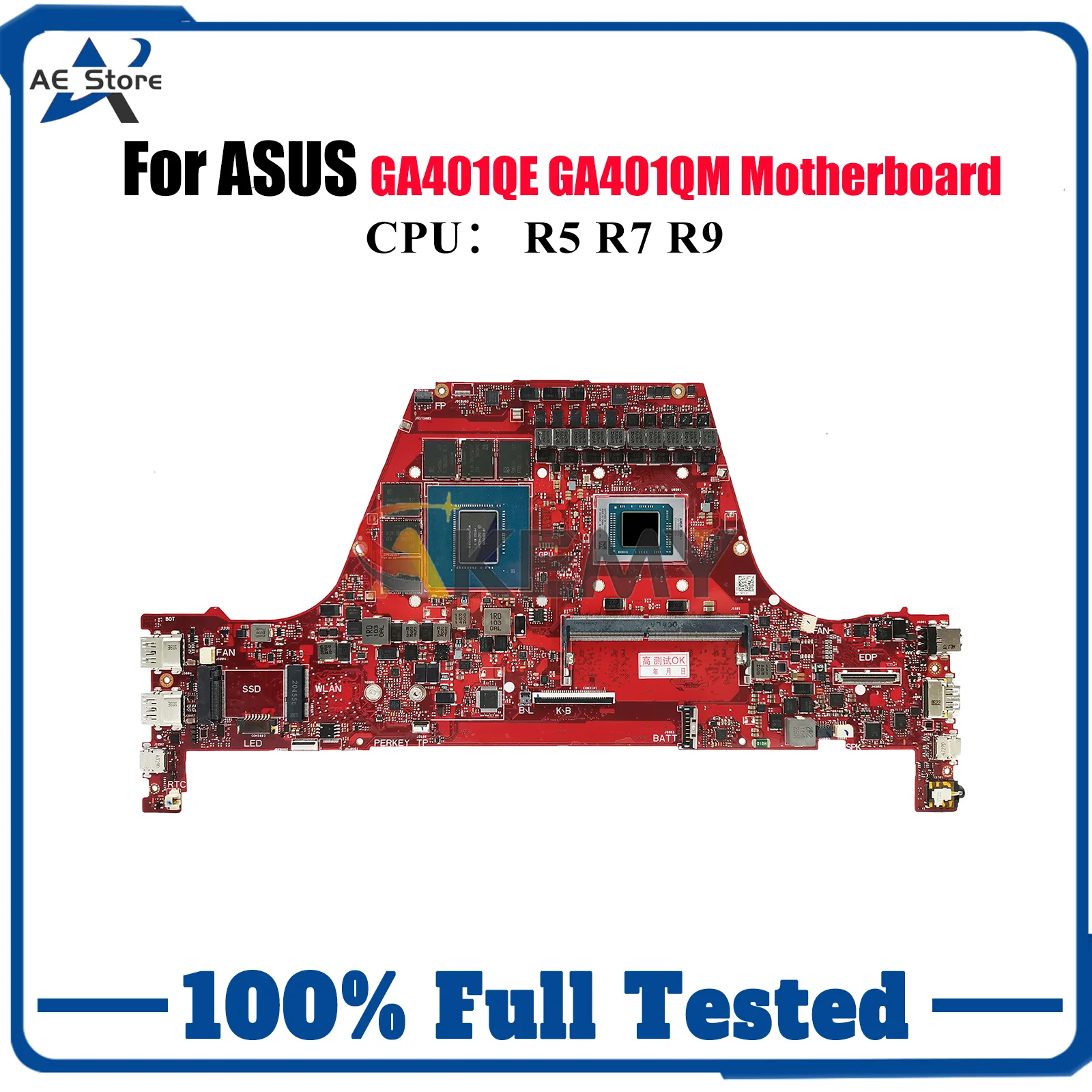

Материнская плата GA401QM для ноутбука ASUS ROG Zephyrus G14 GA401Q GA401QE GA401QM с процессором R5 R7 R9 116% tests ОК