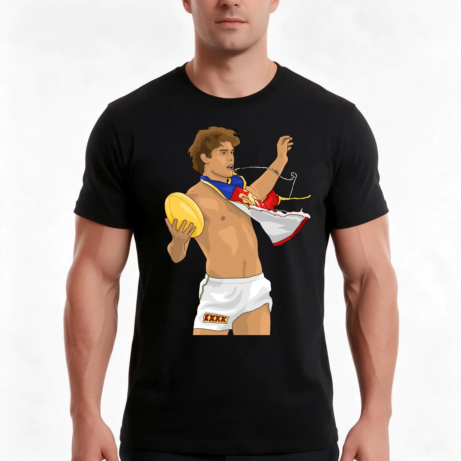 Deven Robertson T-Shirt, Summer Casual Cotton Tee, Oversized Streetwear Tops, Vintage Graphic Print, Loose Fit Short Sleeve