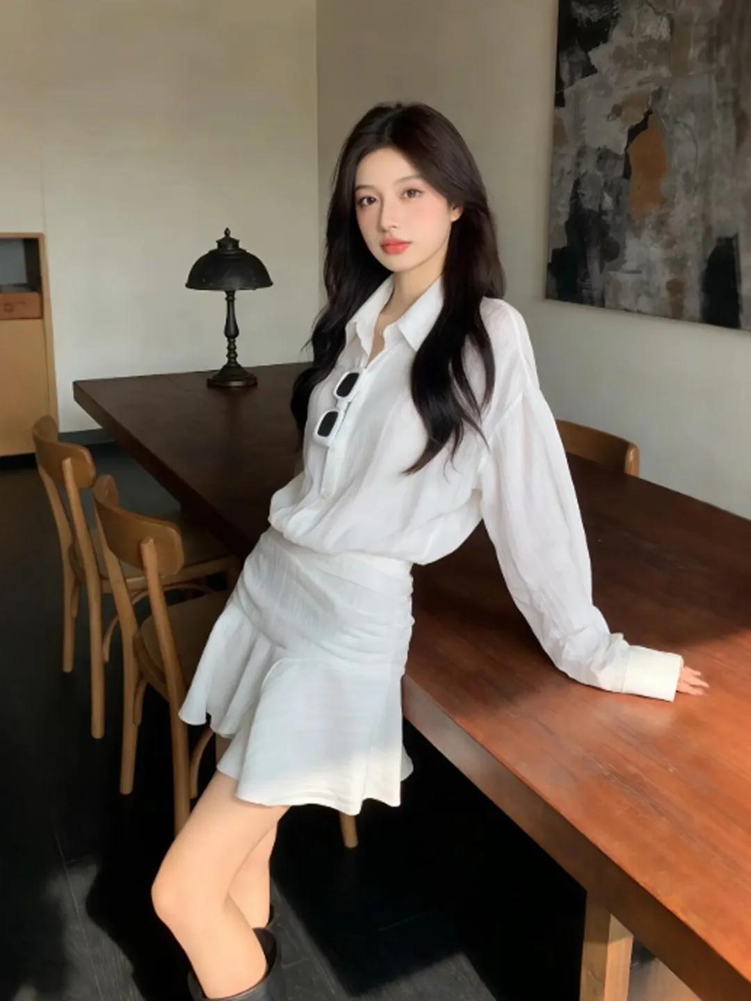 

Корейская модная женская юбка-платье Slim Fit для весеннего сезона, для города, улицы, повседневного использования и путешествий