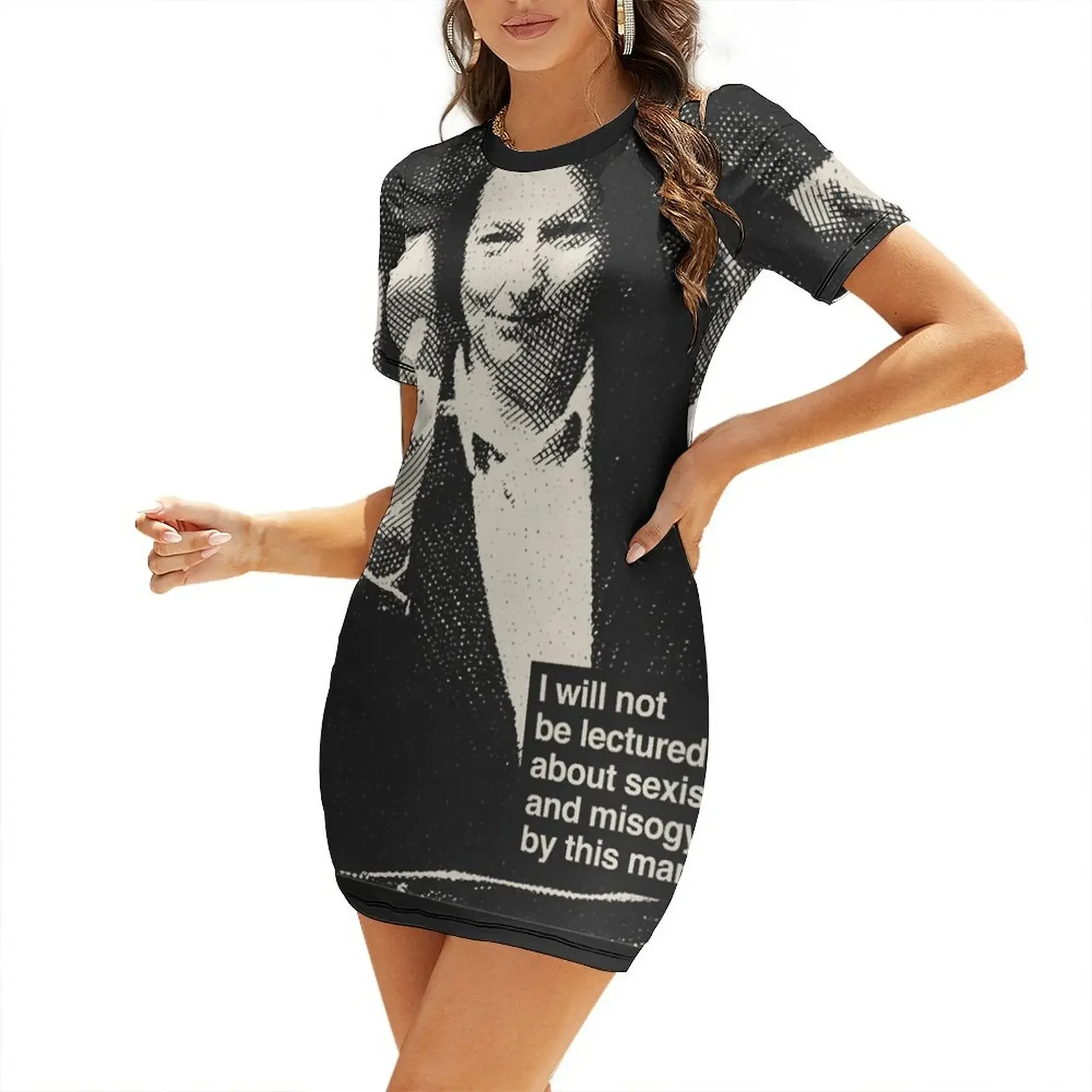 جوليا جيلارد الكلام الشهير خمر الفن الكلاسيكي تي شيرت فستان بأكمام قصيرة المرأة الصيف تنورة الملابس لفستان المرأة