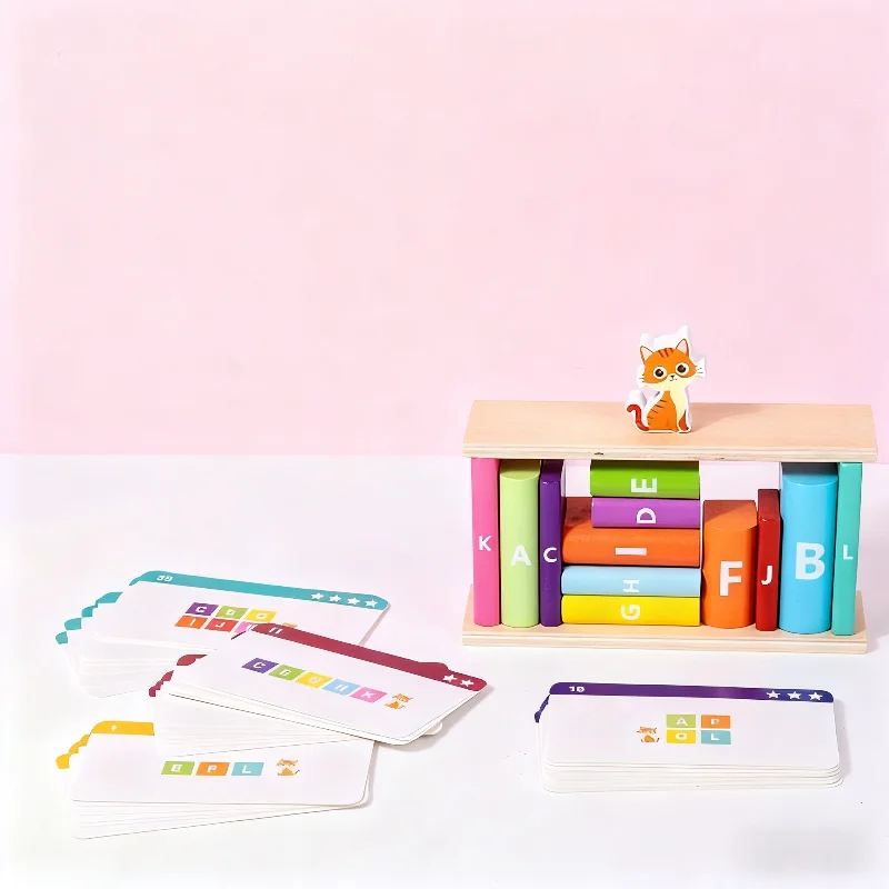 モンテッソーリおもちゃ 木製積み木 積み重ねゲーム ギフト 色 形状分類 細かい運動能力 アルファベット学習 マッチングゲーム