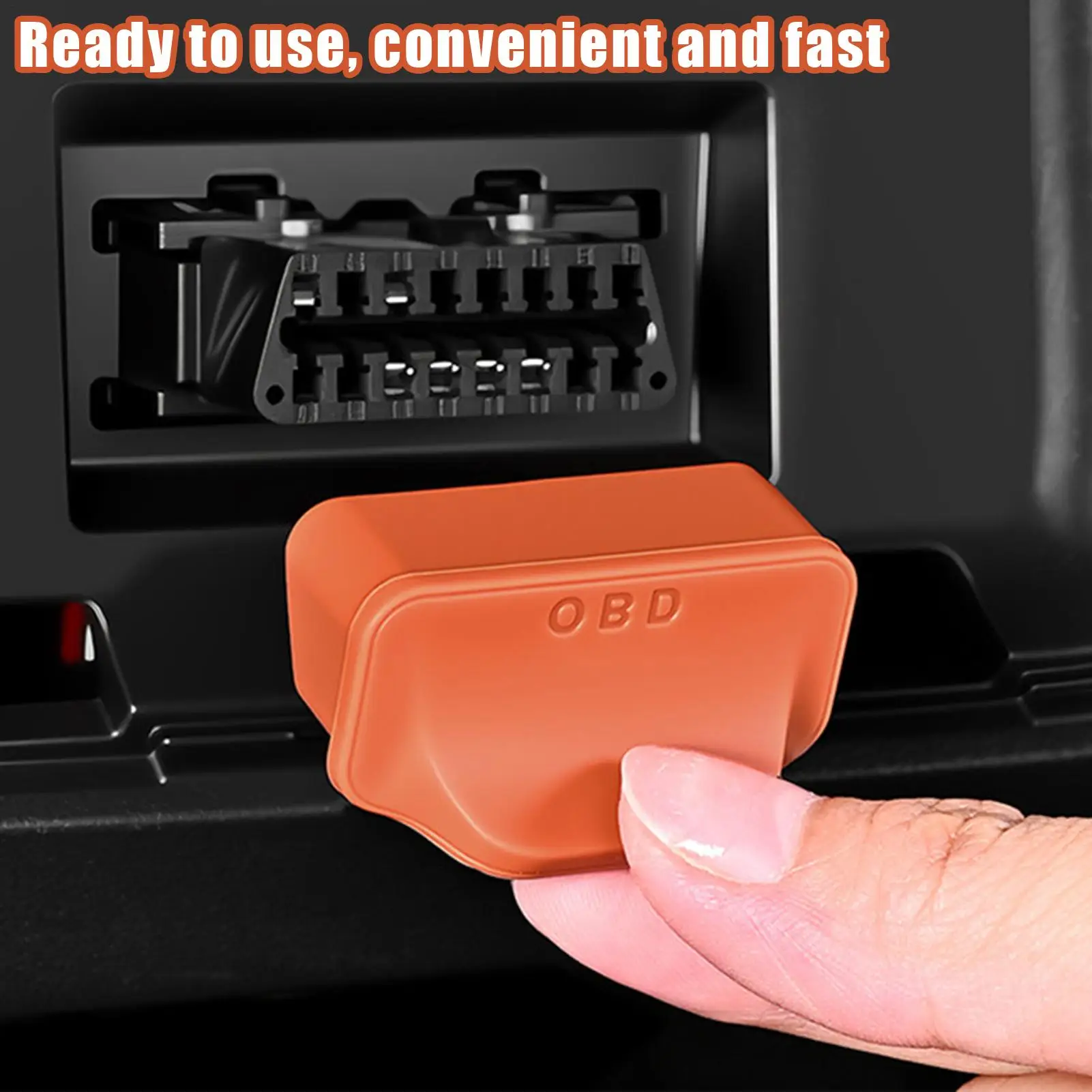 غطاء منفذ obd obd الحرس الغبار درع التشخيص موصل حامي ل البضائع عربة جولف سيدان شاحنة SUV فان RV السيارات #2