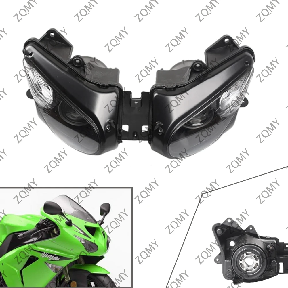 

For KAWASAKI ZX10R ZX-10R Front Headlight Headlight Head Light Lamp Assembly 2006 2007 Motorbike Parts Accessories