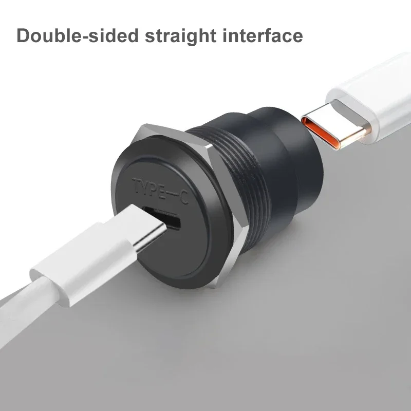 TYPE-C Rundmodul-Adapter, C-Port, USB-Buchse, doppelseitig, C-Typ, Datenübertragung, Docking, Lade, Netzwerk, Kabelanschluss