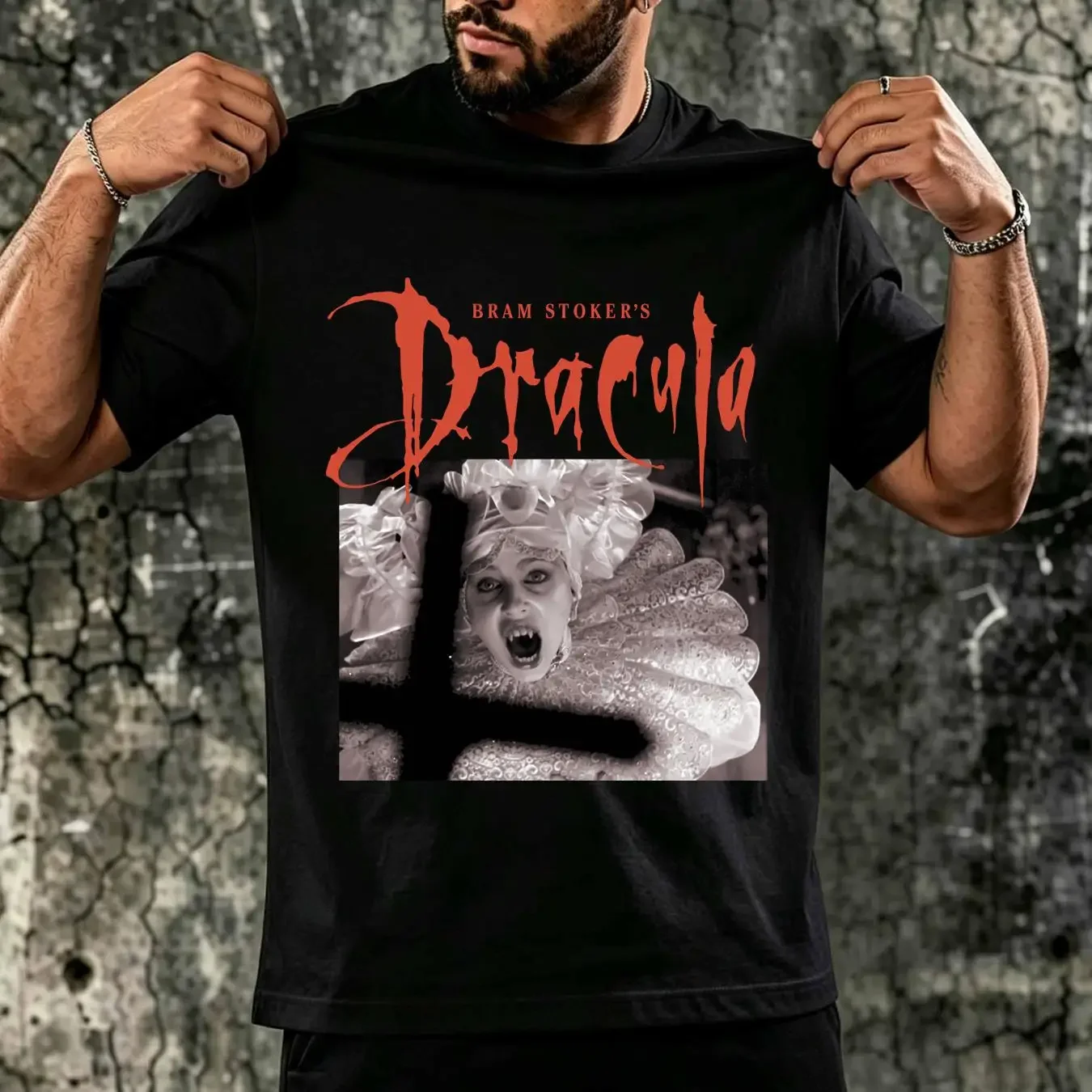 washed T Shirt NEW LISTING Bram Stoker's Dracula Movie Cotton Black S 3XL VN2613 vintage Washed Casual designer clothes Stylish