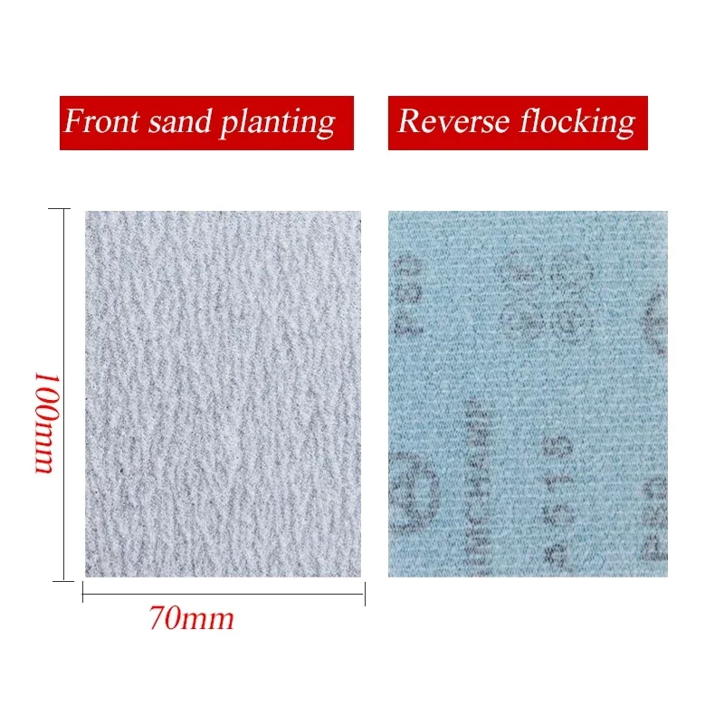 Square Flocking Sandpaper70x100mm Small  Grinding Dry Abrasive Leather Air Grinder Polishing Polishing Sheet