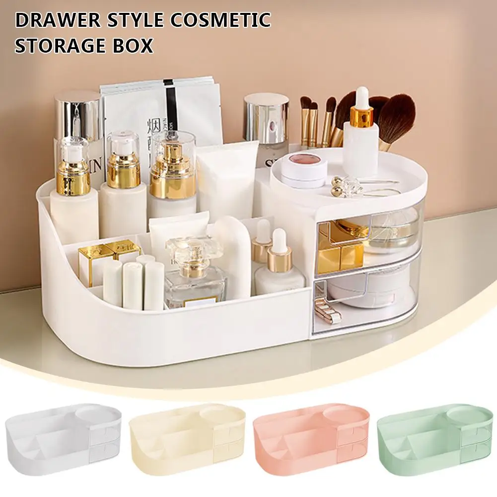 Cosmetic Storage Box Large Capacity Makeup Drawer Organizer Container Makeup Polish Desktop Nail Storage Sundries Box Jewel N6G0