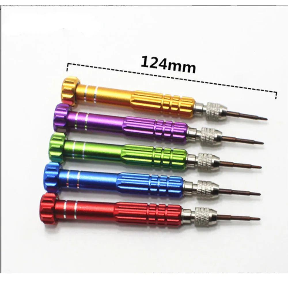 Mini Screwdriver iPhone repair kit DIY Mobile Phone Open Repair Tools Kit 5 in 1 Aluminum Alloy Mini Screwdriver mobile Tools