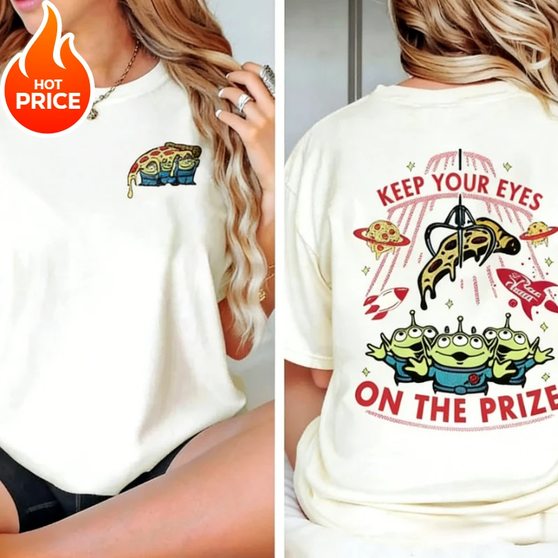 

История игрушек Disney Aliens для мальчиков и девочек, новая летняя футболка для всей семьи, одежда для родителей и детей, повседневная футболка большого размера для мужчин и женщин с короткими рукавами Y2k