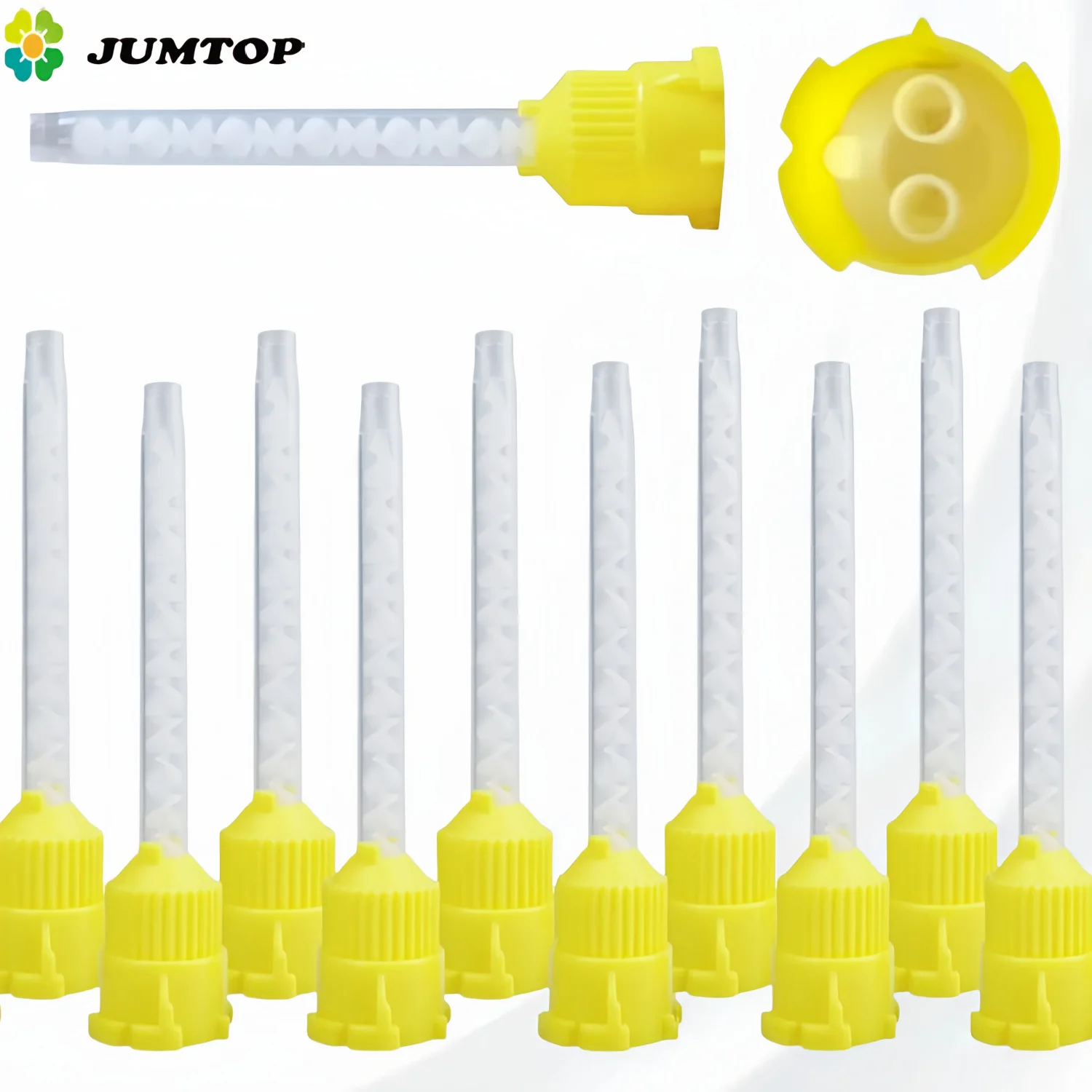 

50pcs 3.5mm Dental Mixing Tips - Disposable Silicone Rubber Heads for 1:1 Material Guns and Dental Laboratory Consumables