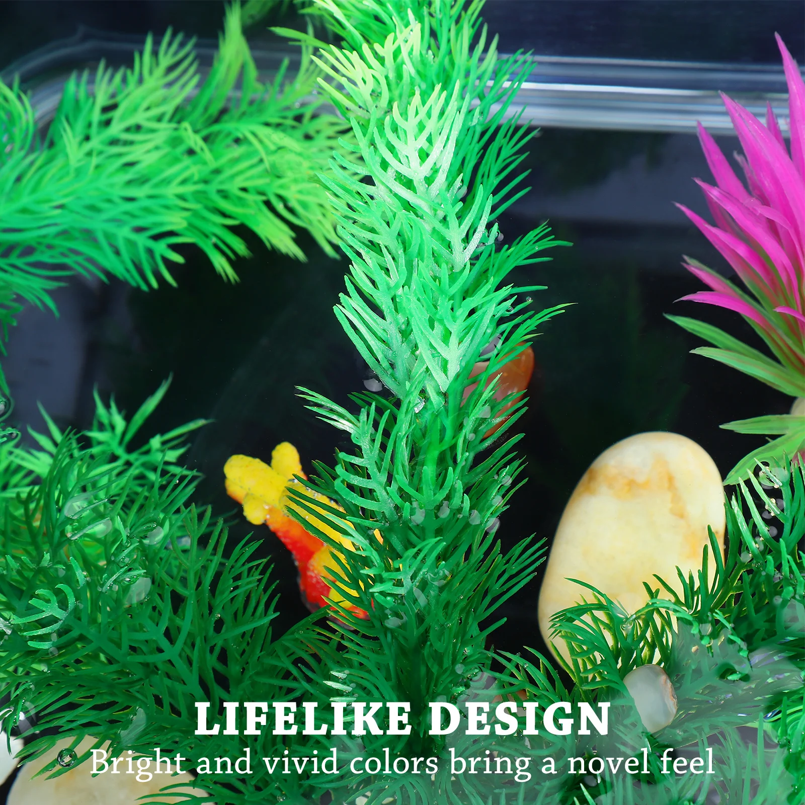 

30Cm Tank Artificial Aquarium Safe Life-Like No-Toxic Easy Clean White Base Plastic For Aquariums Fish Tank