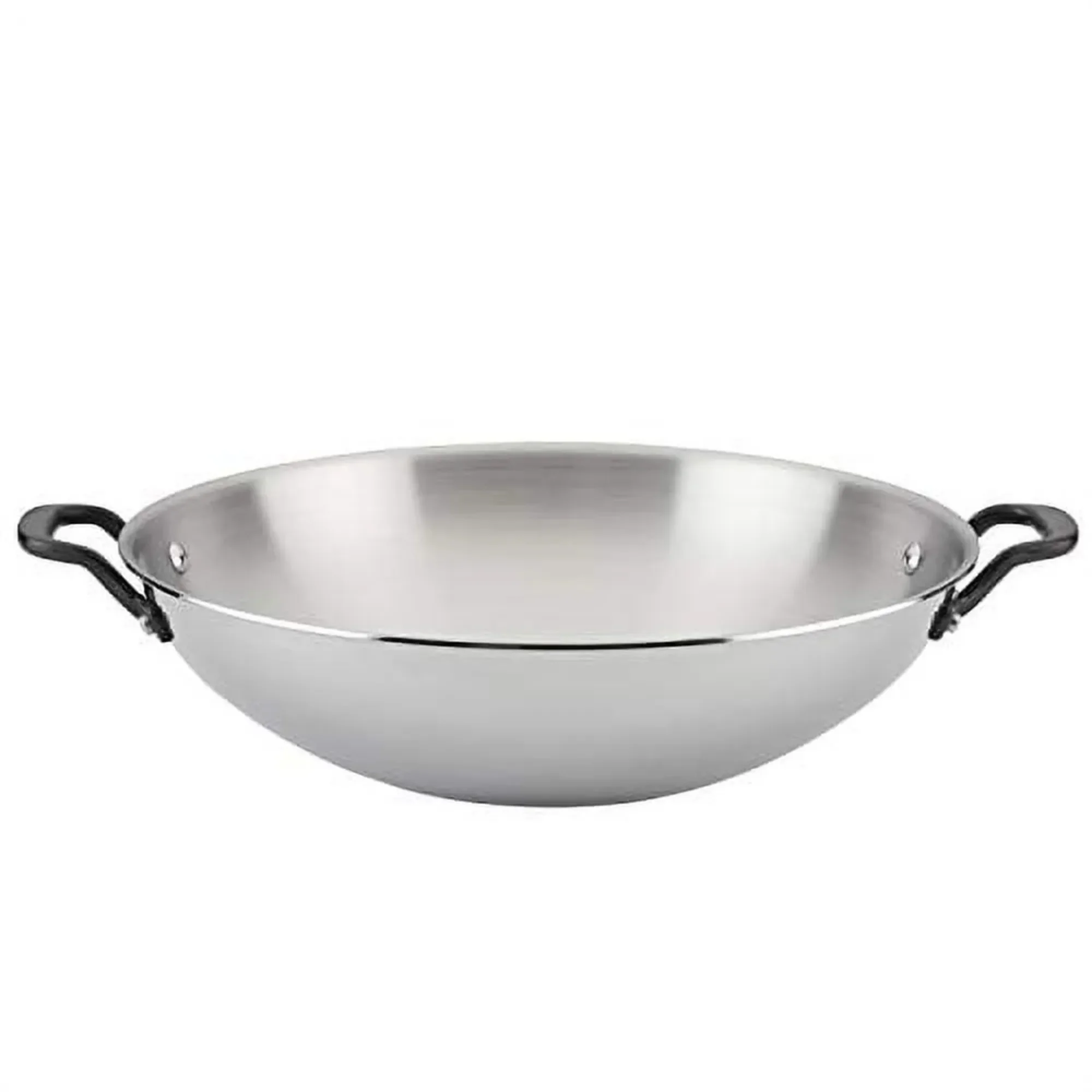 

5-Ply Clad 15 Inch Stainless Steel Induction Wok, Dishwasher Safe, Metal Utensil, Broiler and Oven Safe to 500°F