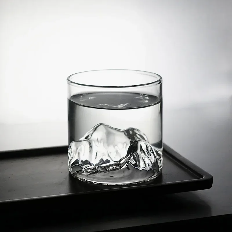 Small Transparent Glass Coffee Cup Mountain Glass Whisky Heat Resistant Tea Drink Milk Juice Cup Cups Drinking Glasses