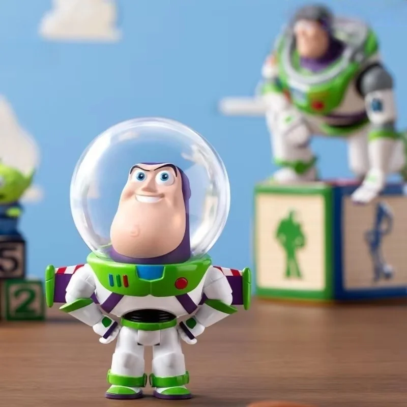 

Genuine Pixar Disney Toy Story Buzz Lightyear Decorations Hand-Made Animation Around Art Movable Toy Nightlight Collection Gifts
