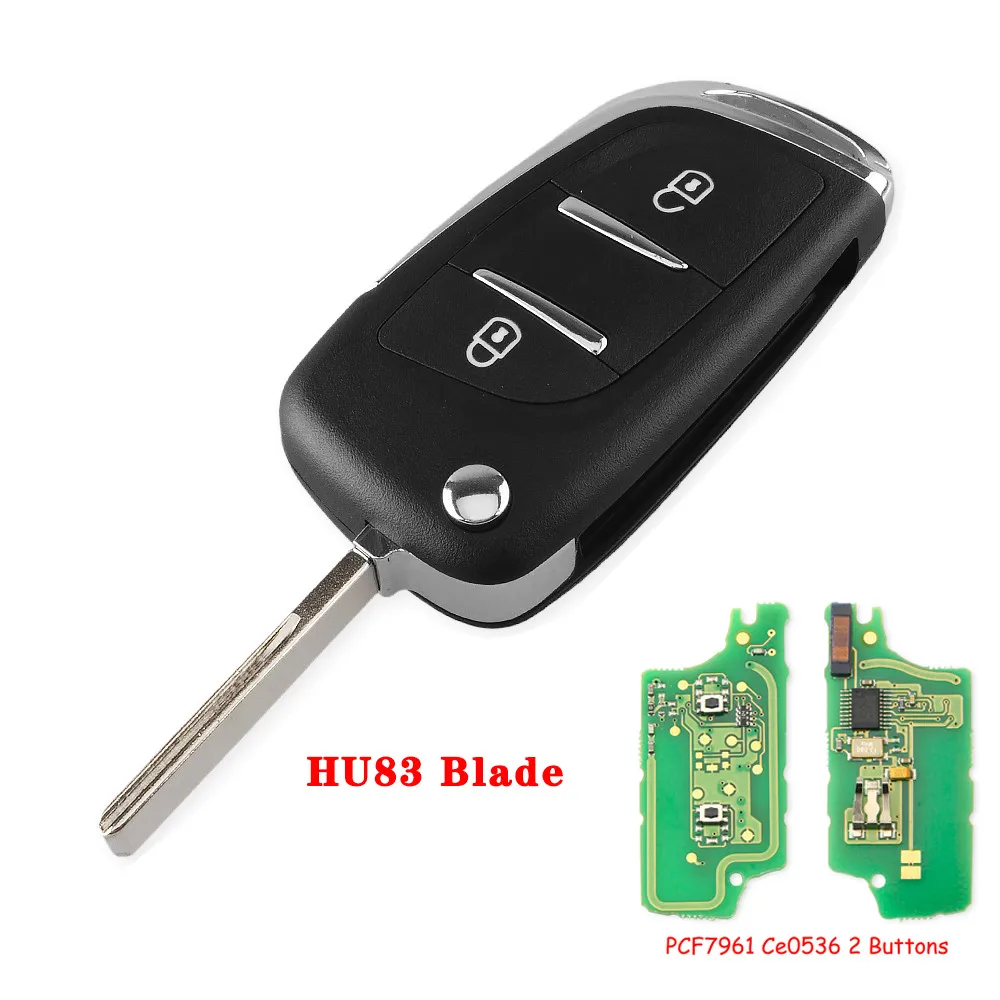 KEYYOU 433/434 MHz ASK/FSK Geändert Fernbedienung Auto Schlüssel Für Peugeot 107 207 307 307S 308 407 607 CE0536 CE0523 VA2/HU83 2/3 BTN Schlüssel