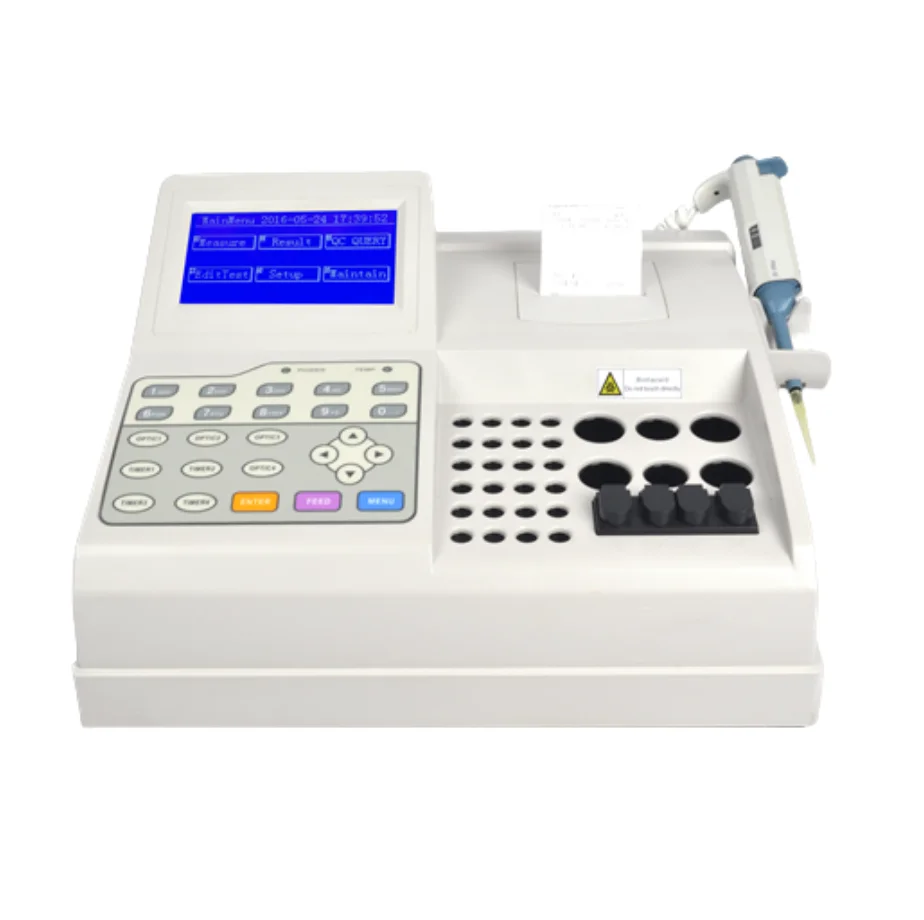 

Medical Blood Test Coagulometer Portable Semi-Auto Coagulation Analyzer 4 independent working channels optical method principle