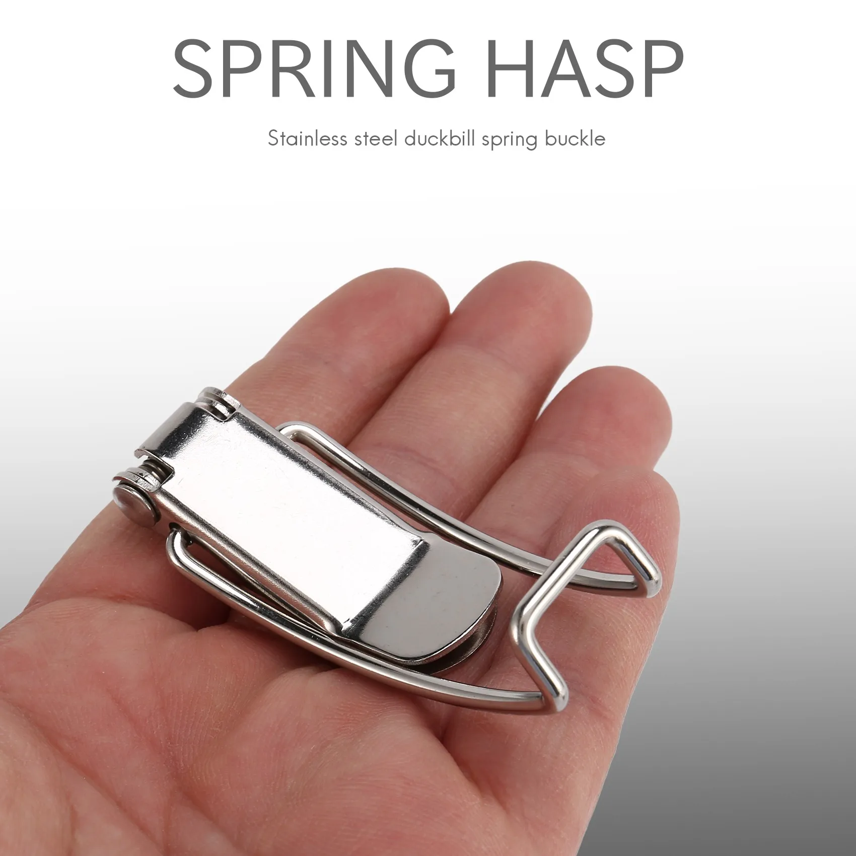 A26F-roestvrijstalen veergrendel 304 roestvrijstalen kast Kast veerslot Hasp Transportbox Torengesp