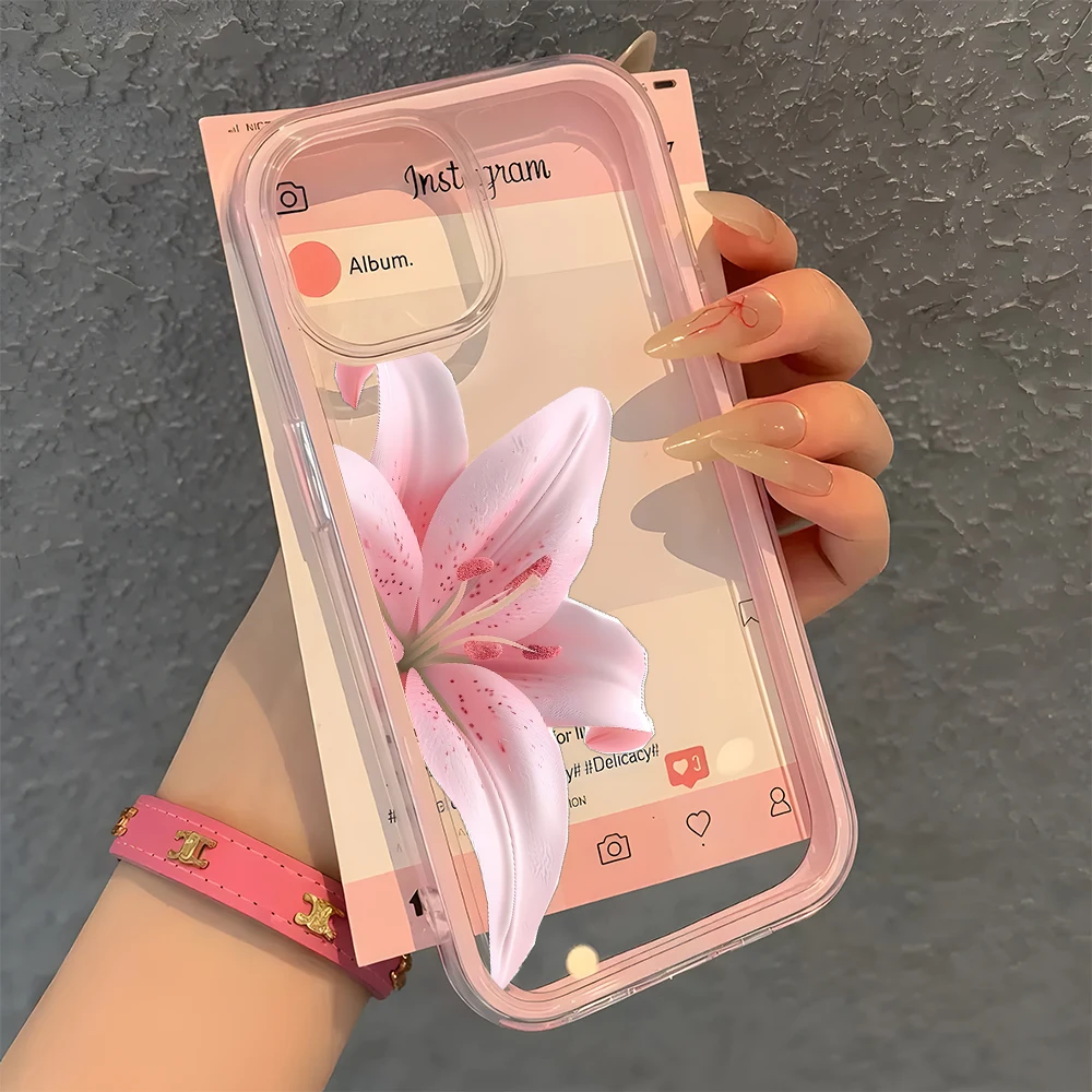 ロマンティックピンクリリーシースルーケース iPhone 1 - Phone Cases Pinterest のレビューと価格