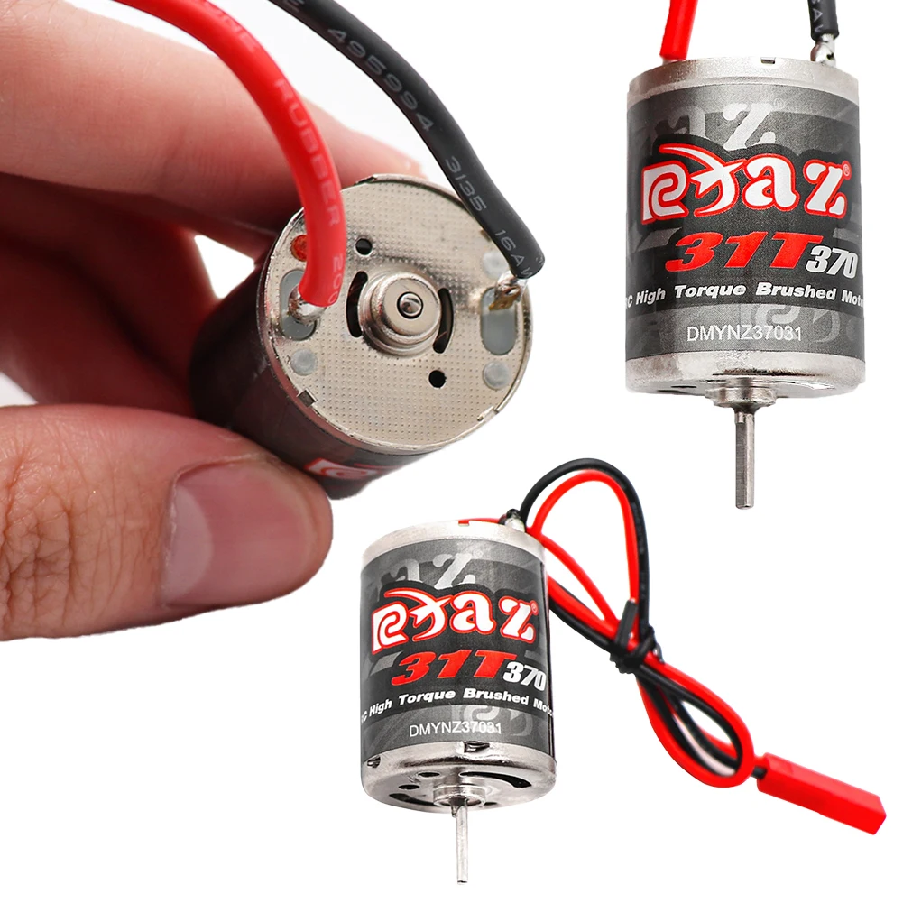 1 PC 31T 370 Brushed Motor DC Motor High Torque High Speed Motor RC Electric Motor for 1/10 1/12 1/14 1/16 1/24 RC Crawler Model