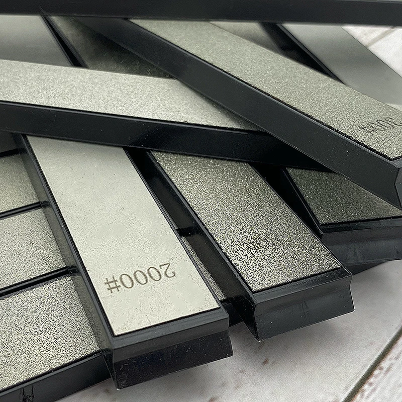Lot de 3 barres diamantées pour système d'affûtage Ruixin Pro 150-3000, pierre à aiguiser diamantée professionnelle, affûteur de couteaux domestique