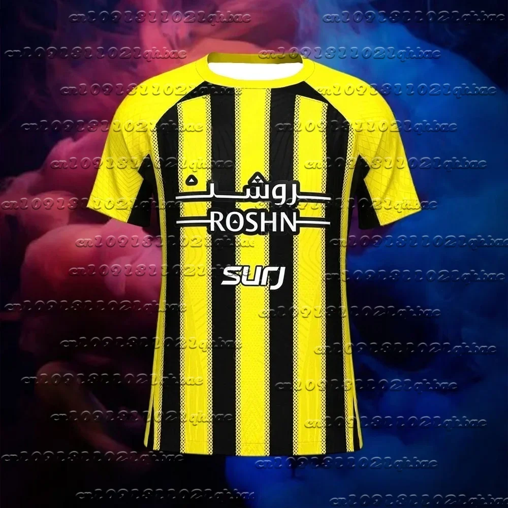 

Al Ittihad home and away training football jersey, adult summer quick drying oversized T-shirt, motorcycle suit