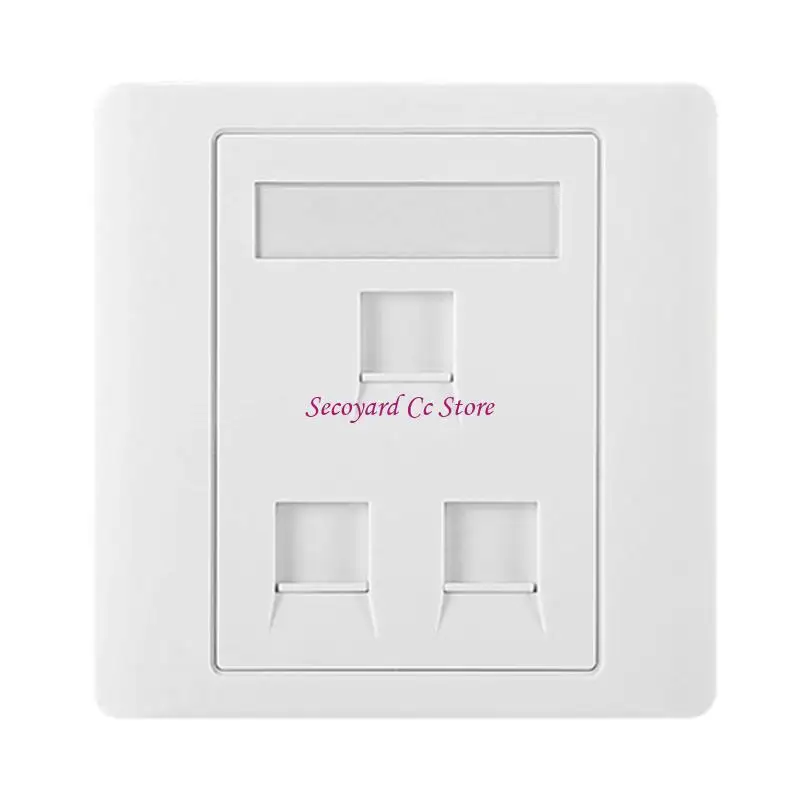N3UC Speed Cat6 Ethernet Wall Panel Modular Design Strong ABS Internet Faceplates Suitable for Stable Internet Connection