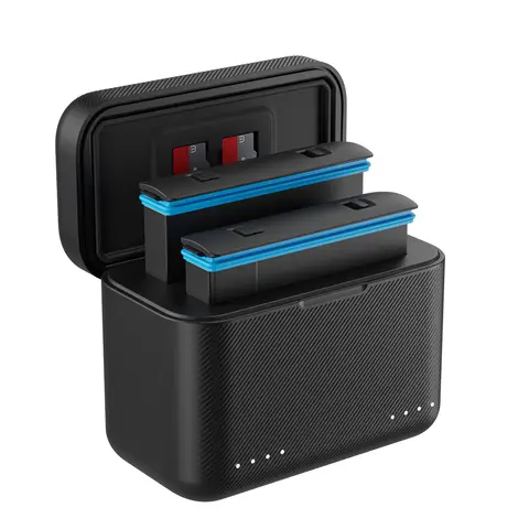 TELESIN Portable Battery Charger For Insta360 X3 X4 Battery 2 Slots TF Card Battery Storage Charger Box For Insta 360 X3 X4