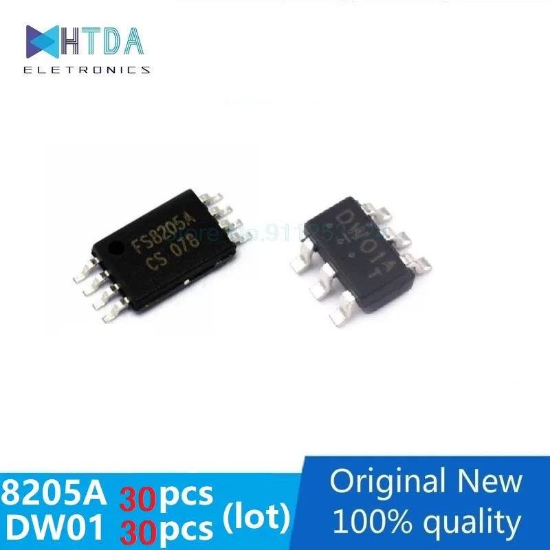 60Pcs ( DW01+ 8205A…