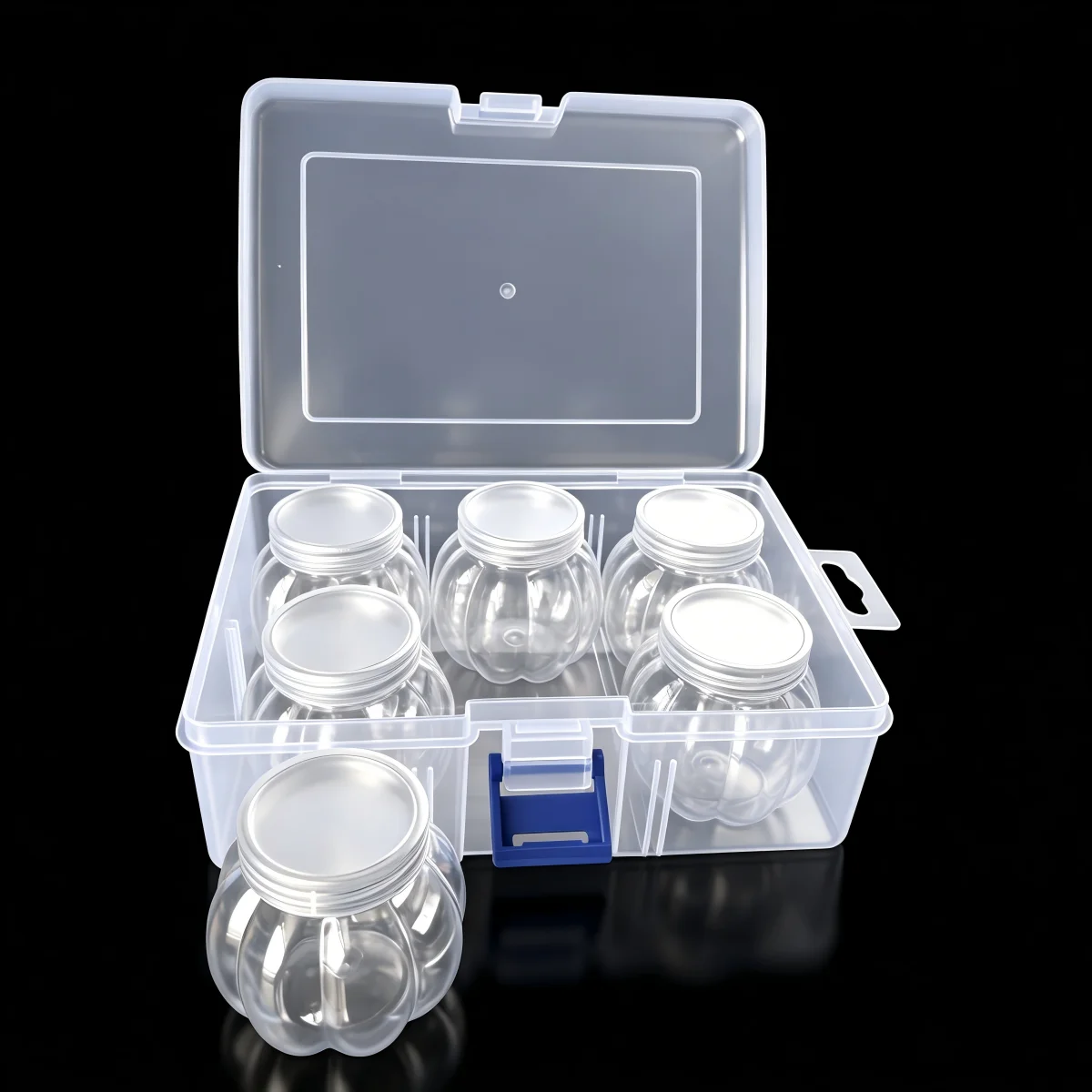 6-Piece Bead & Accessory Storage Jar Set / Pumpkin-Shaped Diamond Painting Storage Box / DIY Diamond Painting Storage Box