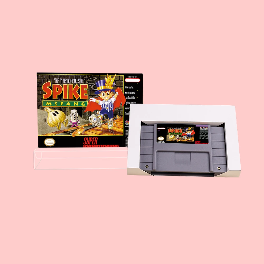 حكايات ملتوية من سبايك ماكفانغ، خرطوشة ألعاب RPG مع صندوق لوحدات تحكم الألعاب SNES 16bit NTSC USA PAL EUR #2