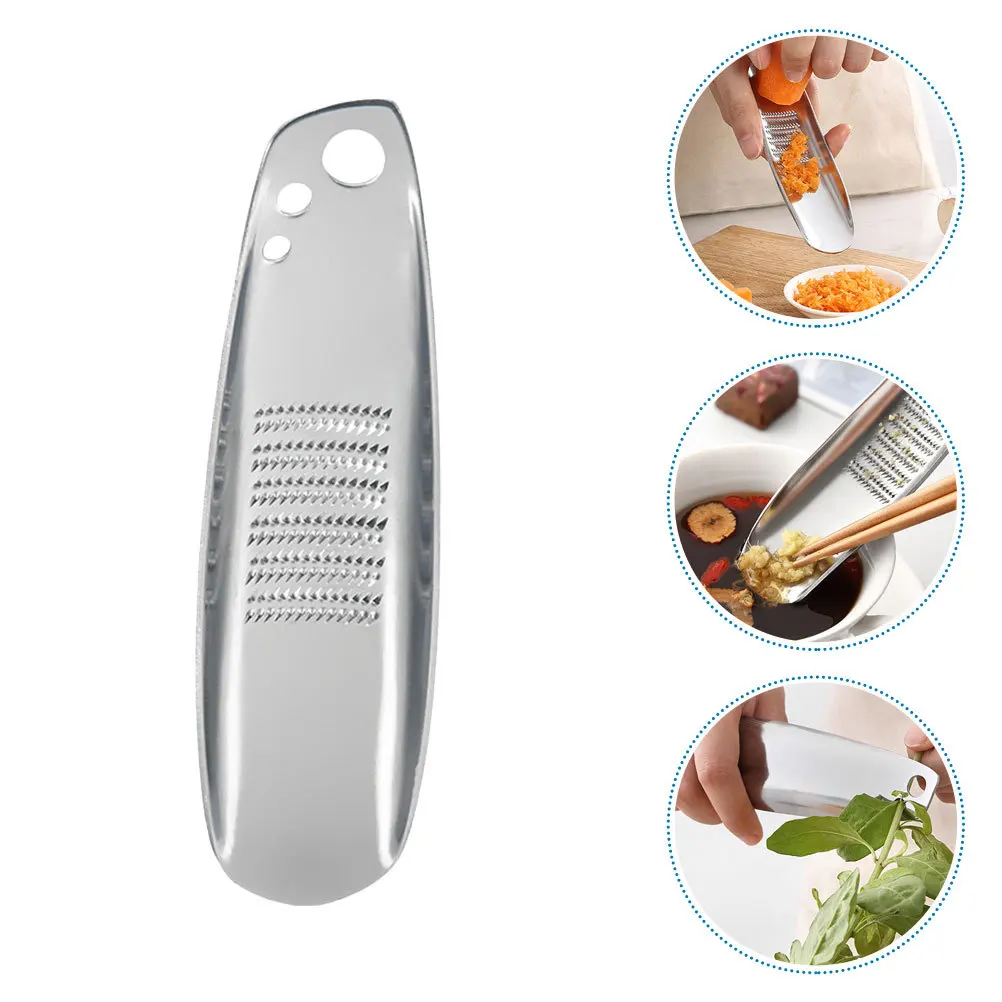 Rallador de ajo y jengibre de acero inoxidable, herramienta de cocina multifunción para rallar jengibre, ajo, fruta, reutilizable, lavable
