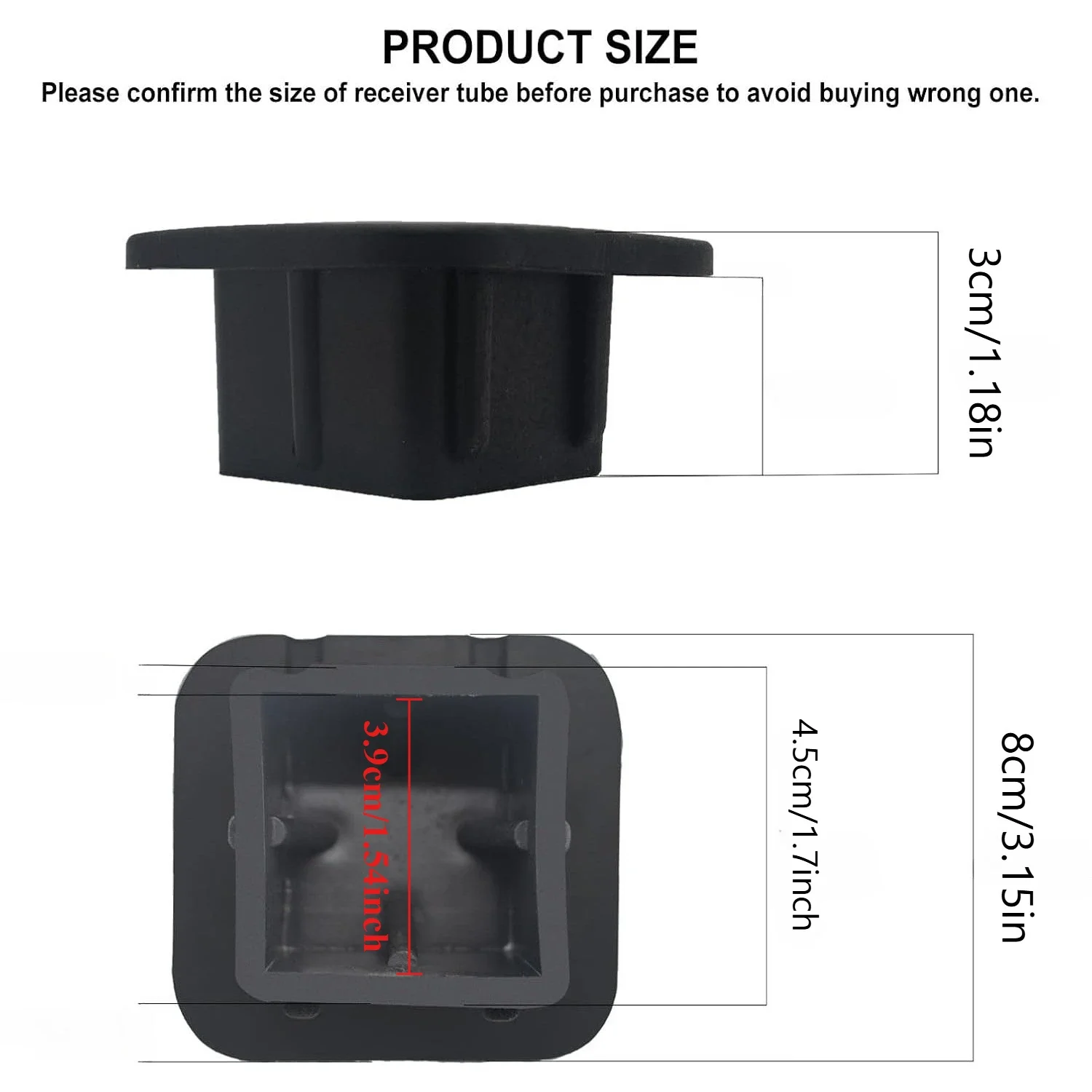 2 Inch Universal Tow Hitch Covers Trailer Hitch Cover Tube Plug Insert Car Exterior Accessories Receiver Tube Hitch Plug