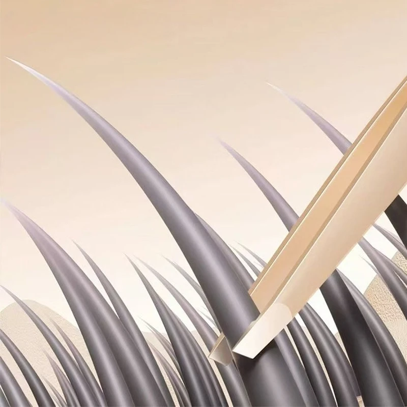 Pinzas de precisión de acero inoxidable para cejas, pestañas, barba y bigote, cabeza redonda de alta precisión, sujeción sin costuras