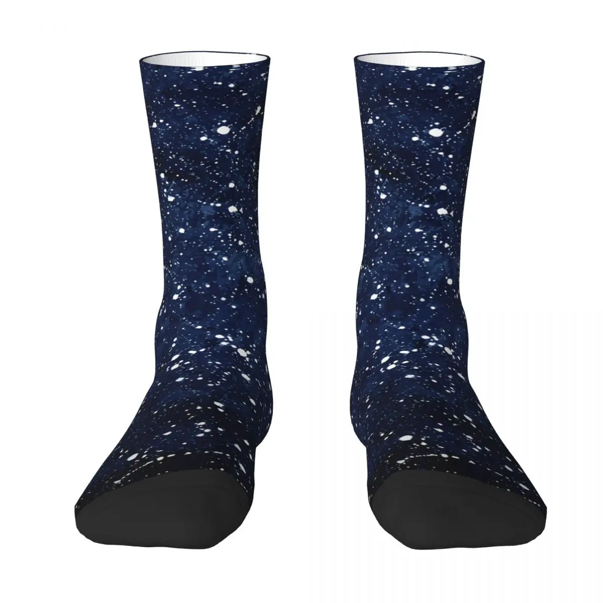 Galaxy Dark Matter Socks Glitter Stars Gothic Stockings Unisex Medium Soft Cycling Socks Autumn Design Anti Bacterial Socks