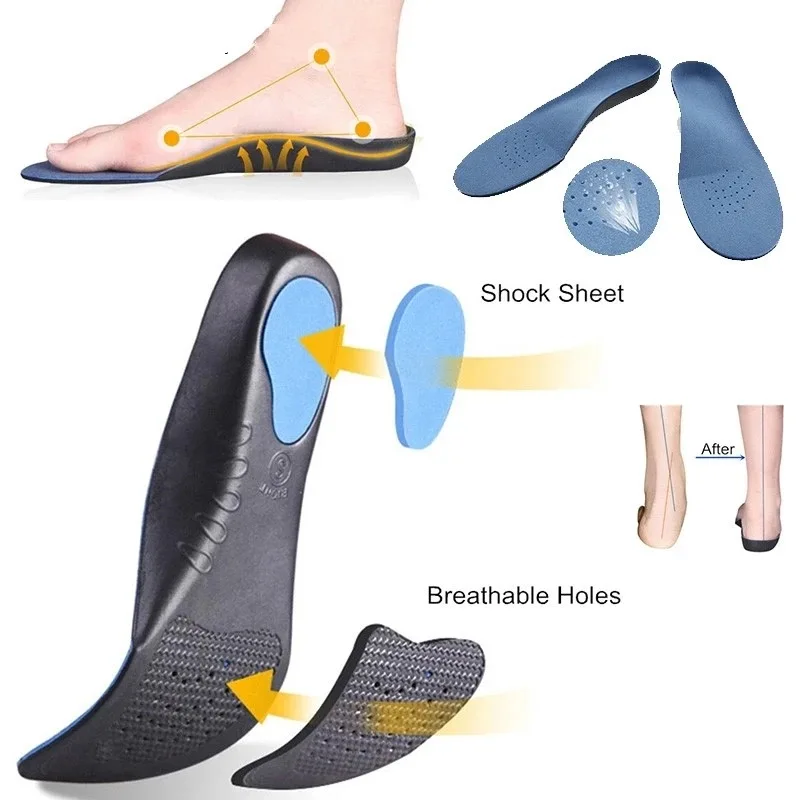 Sport Running Insole Flat Foot Orthopedic Plantar Fasciitis Templates Men Women Arch Support Cushion Foot Pads Sneaker Shoe Sole