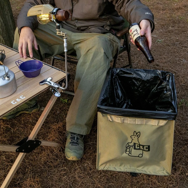 

Outdoor Folding Large-capacity Storage Box Lightweight Portable Trash Can Box Multi-functional Storage Boxes Trip Camp Equipment