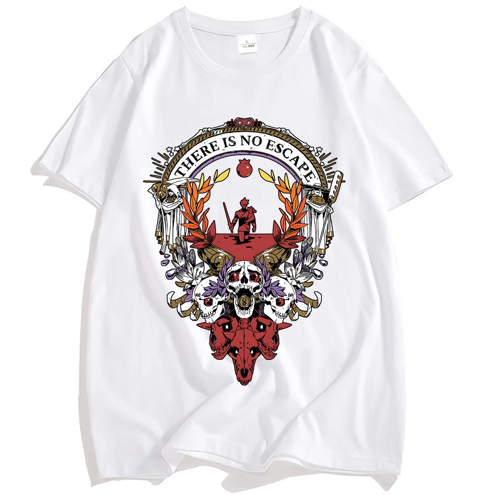 

Hades 2 No Escape Tee Game Graphic Printing T-shirt Unisex Hip Hop Streetwear Short Sleeve Cotton Men/Women Tshirts Loose Shirt