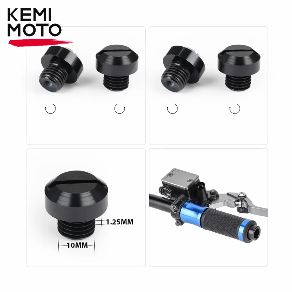 

Motorcycle Mirror Hole Plug Screw Aluminum 8mm 10mm 1.25 For Honda For Yamaha For BMW For Suzuki Universal Motorcycle Accessorie
